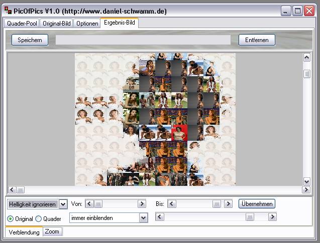 Delphi-Tutorials - Pic-of-Pictures (Mosaik-Collage) - Ergebnis: Verblendung Helligkeit III