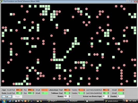 Pixel-Evolution - Visualisierung des Modells